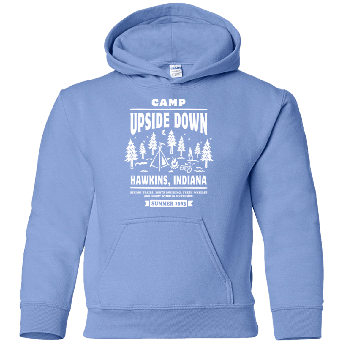 Sweatshirts Carolina Blue / YS Camp Upside Down Youth Hoodie