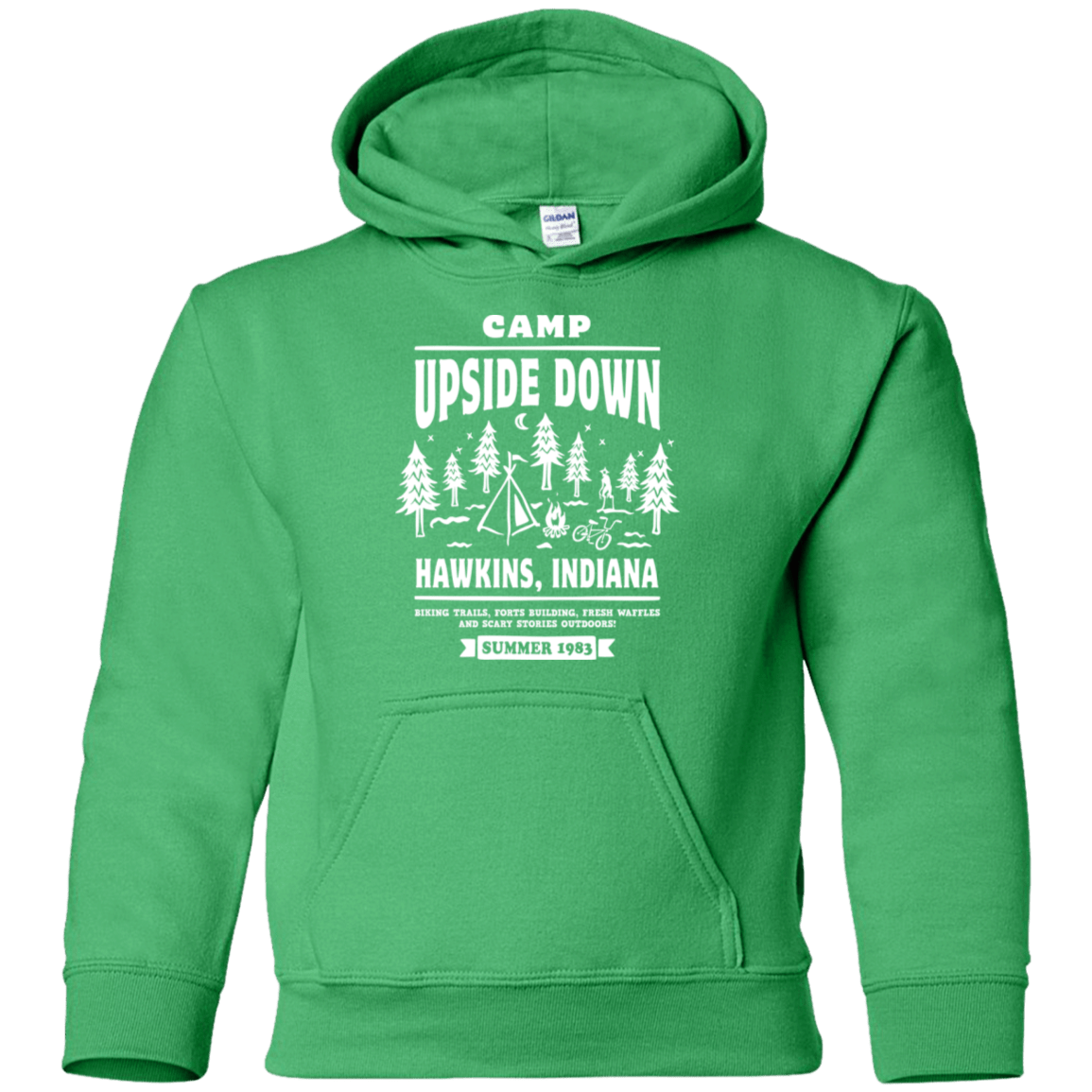 Sweatshirts Irish Green / YS Camp Upside Down Youth Hoodie