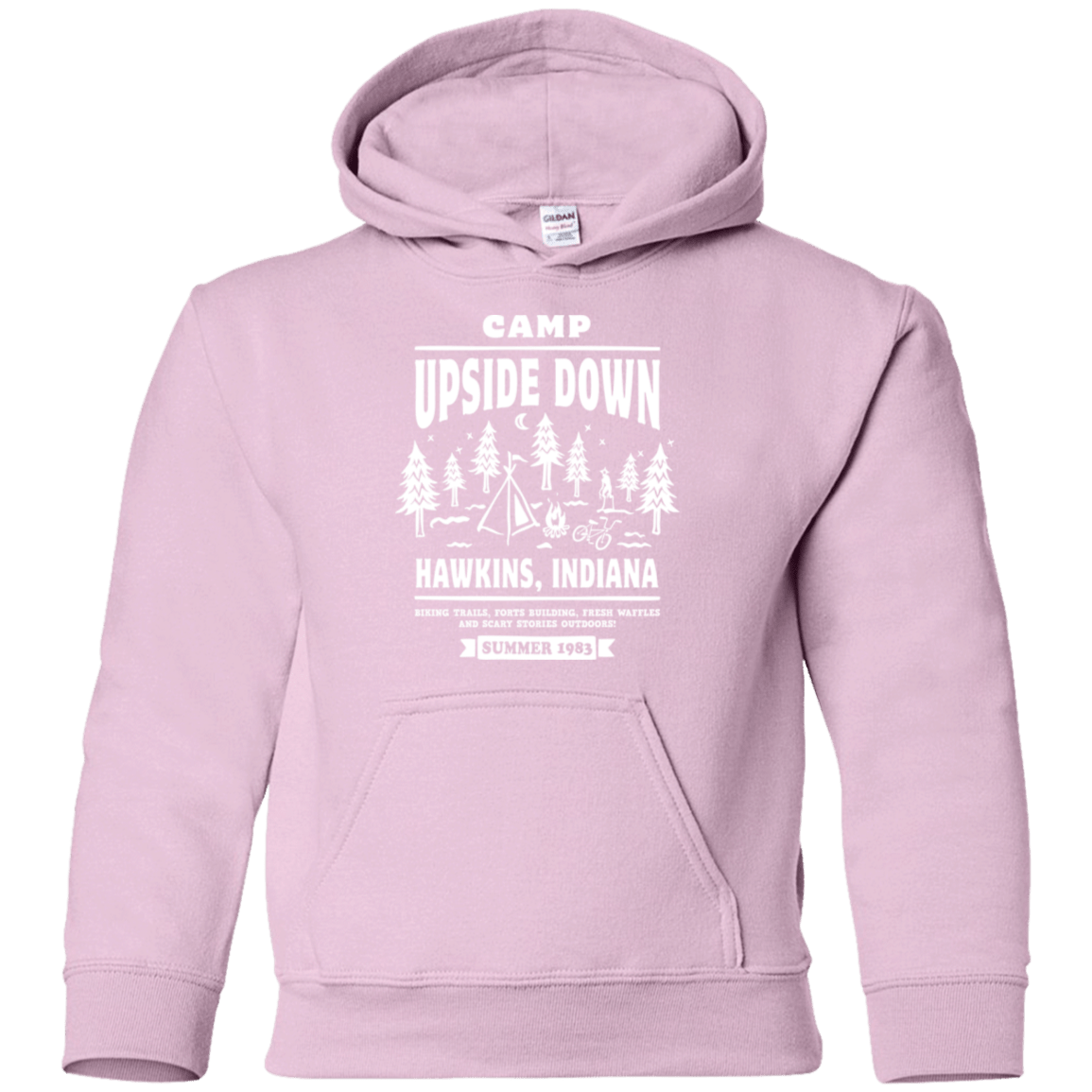 Sweatshirts Light Pink / YS Camp Upside Down Youth Hoodie