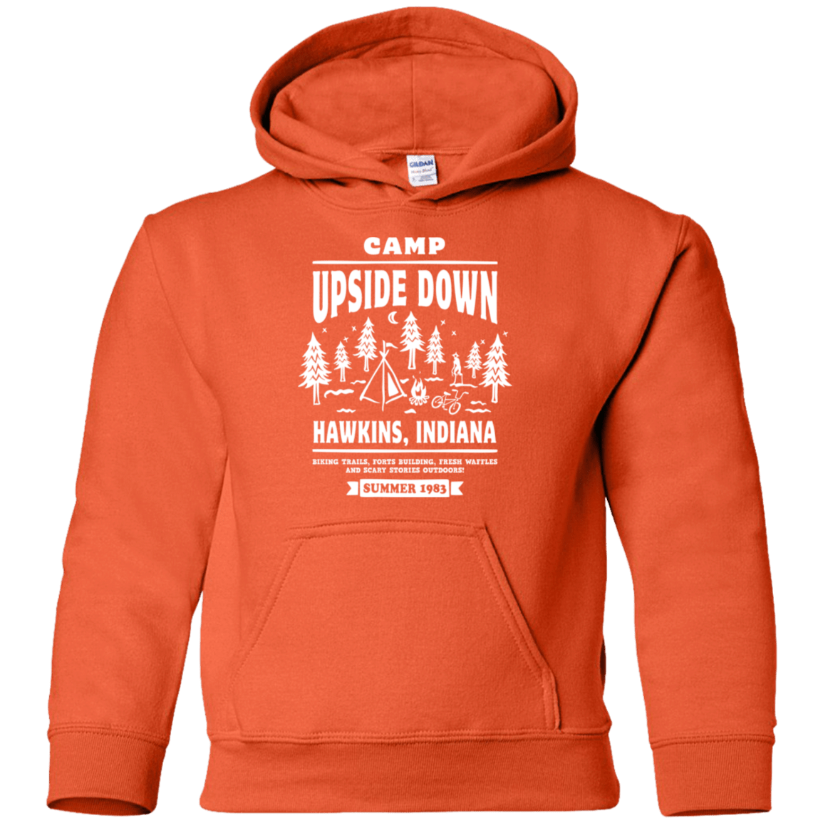 Sweatshirts Orange / YS Camp Upside Down Youth Hoodie