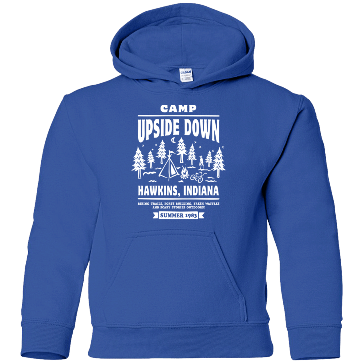 Sweatshirts Royal / YS Camp Upside Down Youth Hoodie