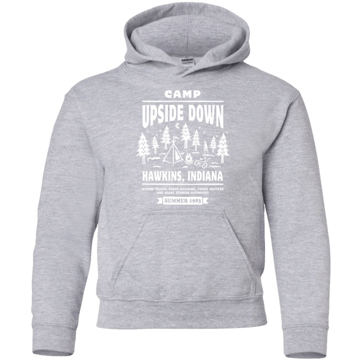 Sweatshirts Sport Grey / YS Camp Upside Down Youth Hoodie