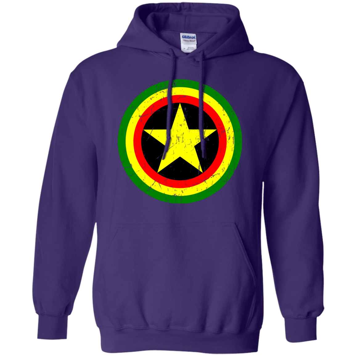 Sweatshirts Purple / Small Captain Rasta Pullover Hoodie