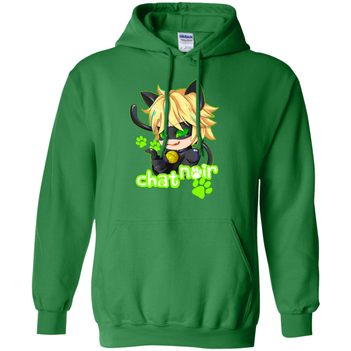 Sweatshirts Irish Green / Small Chat Noir Pullover Hoodie