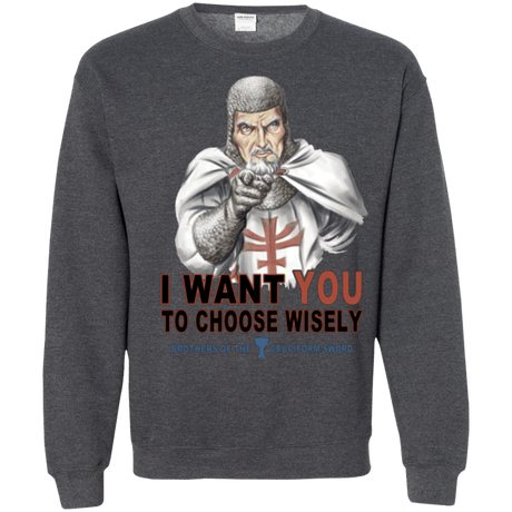 Sweatshirts Dark Heather / Small Choose Wisely Crewneck Sweatshirt