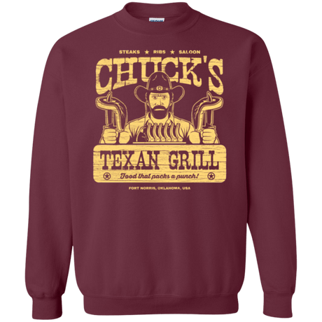 Sweatshirts Maroon / Small Chucks Texan Grill Crewneck Sweatshirt