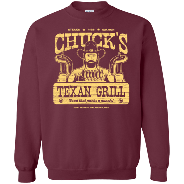 Sweatshirts Maroon / Small Chucks Texan Grill Crewneck Sweatshirt