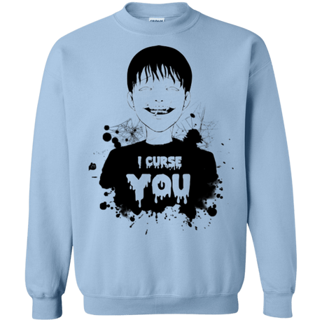 Sweatshirts Light Blue / Small Curse Crewneck Sweatshirt