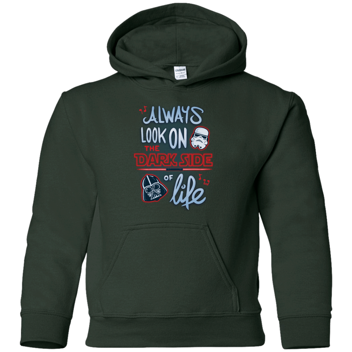 Sweatshirts Forest Green / YS Dark Side of Life Youth Hoodie
