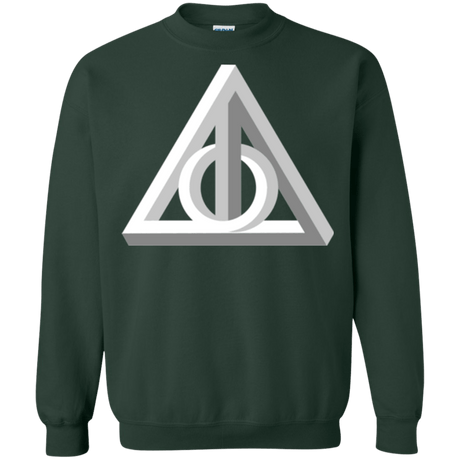Sweatshirts Forest Green / Small Deathly Impossible Hallows Crewneck Sweatshirt