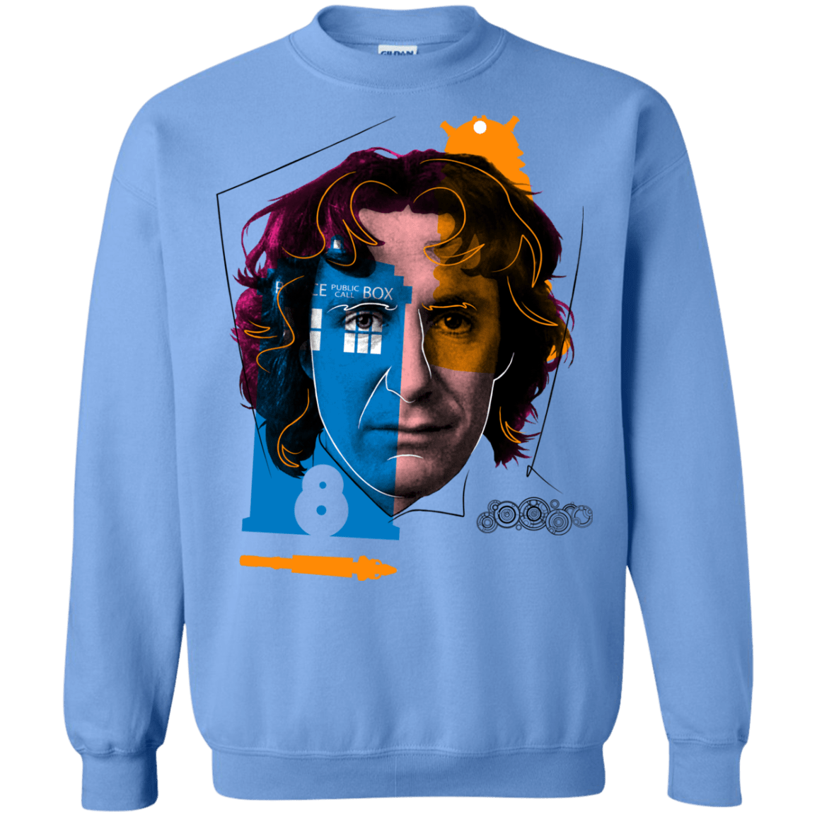 Sweatshirts Carolina Blue / S Doctor Warwhol 8 Crewneck Sweatshirt