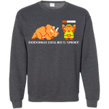 Sweatshirts Dark Heather / Small Dodongo Dislikes Smoke Crewneck Sweatshirt