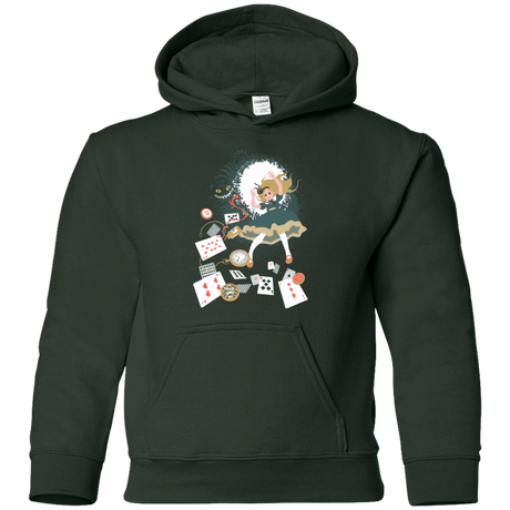 Sweatshirts Forest Green / YS Down the rabbit hole Youth Hoodie