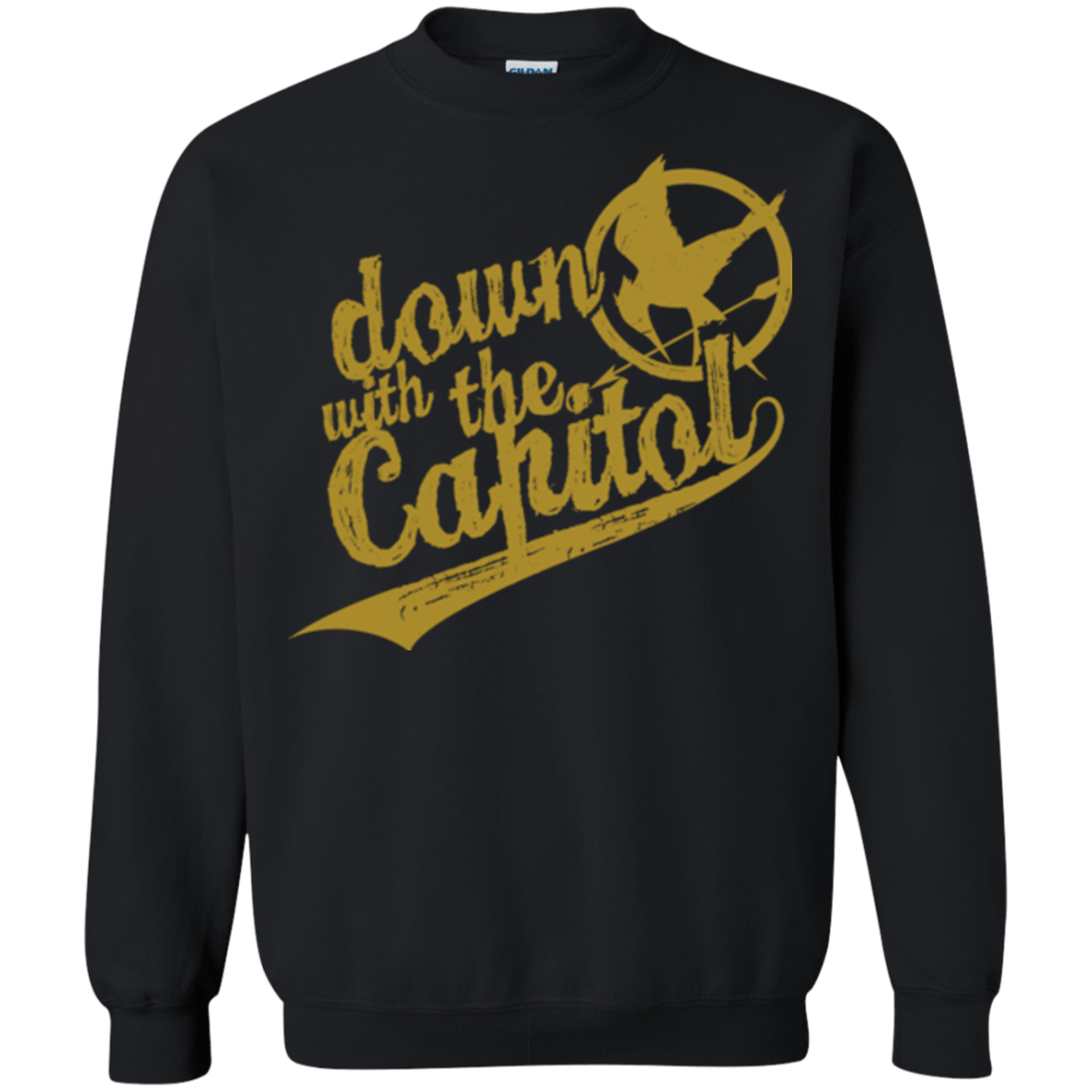 Sweatshirts Black / Small Down with the Capitol Crewneck Sweatshirt