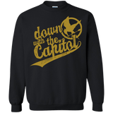 Sweatshirts Black / Small Down with the Capitol Crewneck Sweatshirt