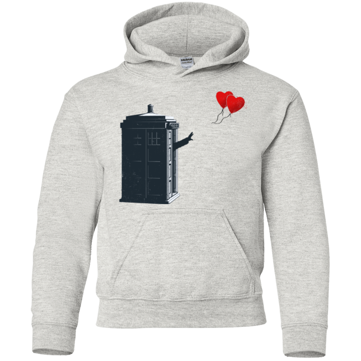 Sweatshirts Ash / YS Dr Banksy Heart Balloon Youth Hoodie
