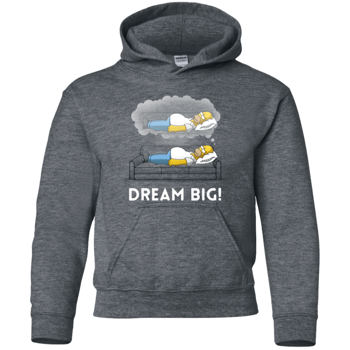 Sweatshirts Dark Heather / YS Dream Big! Youth Hoodie