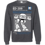 Sweatshirts Dark Heather / Small ED209 SERVICE & REPAIR MANUAL Crewneck Sweatshirt