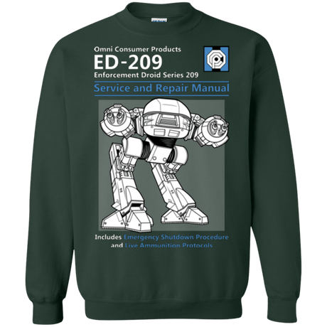 Sweatshirts Forest Green / Small ED209 SERVICE & REPAIR MANUAL Crewneck Sweatshirt