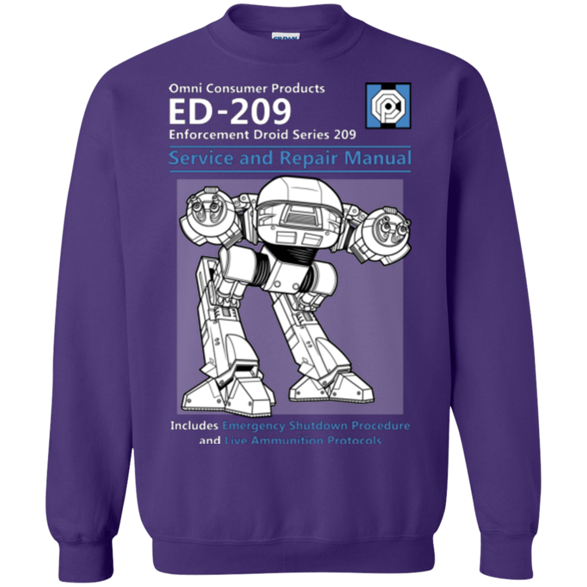 Sweatshirts Purple / Small ED209 SERVICE & REPAIR MANUAL Crewneck Sweatshirt