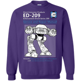 Sweatshirts Purple / Small ED209 SERVICE & REPAIR MANUAL Crewneck Sweatshirt