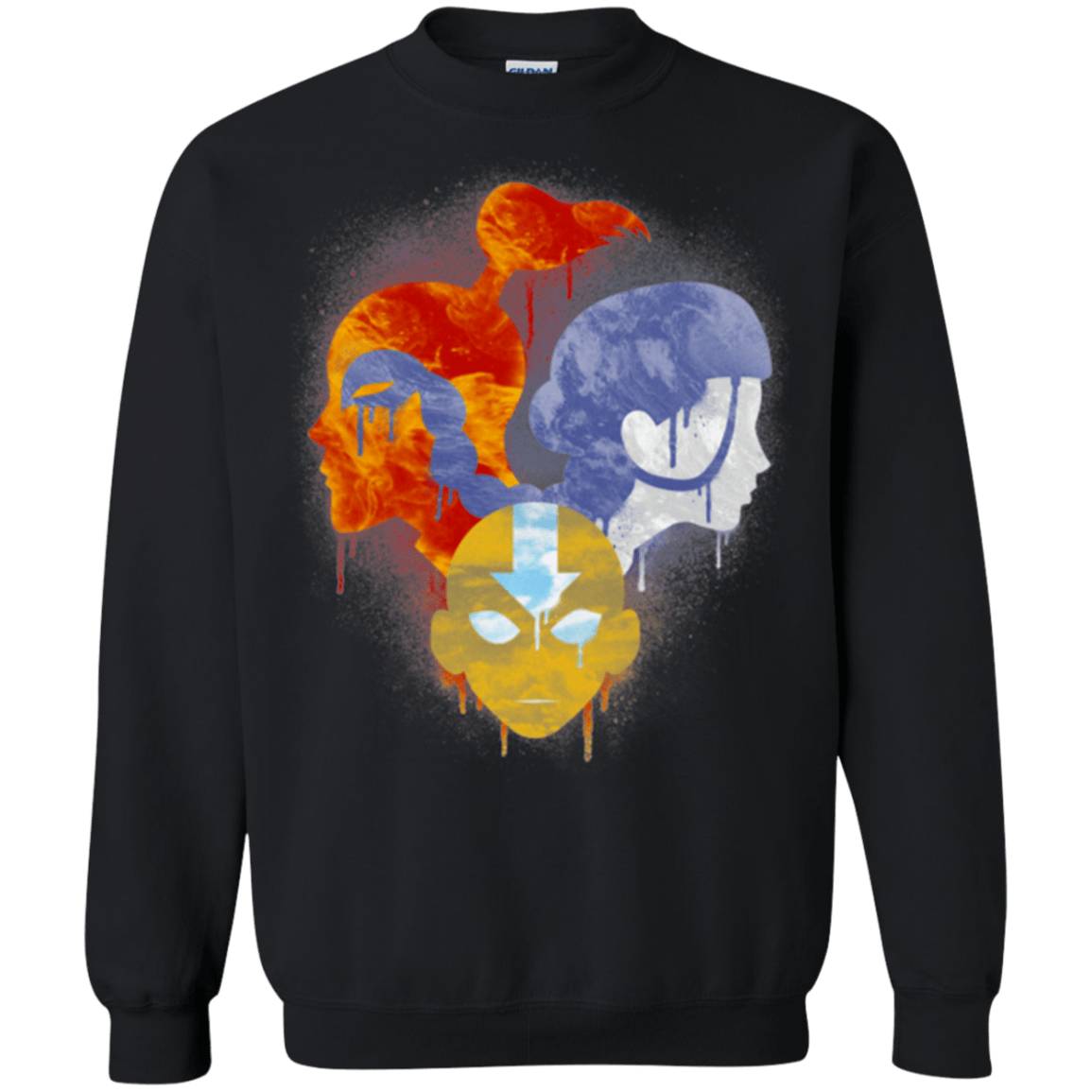 Sweatshirts Black / Small Elemental Love Triangle Crewneck Sweatshirt