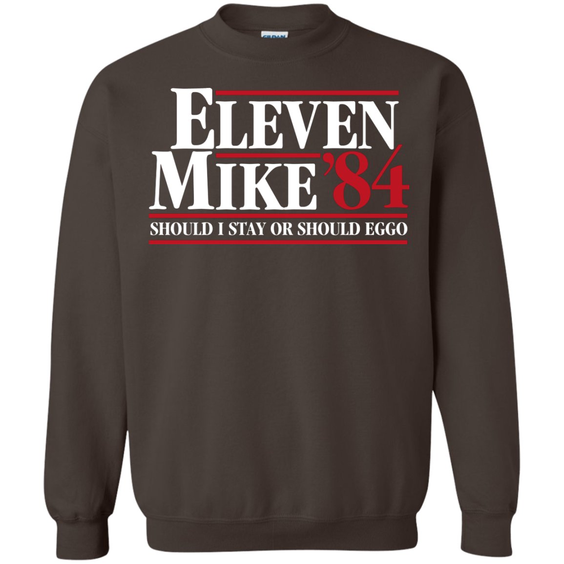 Sweatshirts Dark Chocolate / Small Eleven Mike 84 - Should I Stay or Should Eggo Crewneck Sweatshirt