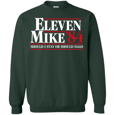 Sweatshirts Forest Green / Small Eleven Mike 84 - Should I Stay or Should Eggo Crewneck Sweatshirt