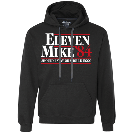 Sweatshirts Black / Small Eleven Mike 84 - Should I Stay or Should Eggo Premium Fleece Hoodie