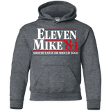 Sweatshirts Dark Heather / YS Eleven Mike 84 - Should I Stay or Should Eggo Youth Hoodie