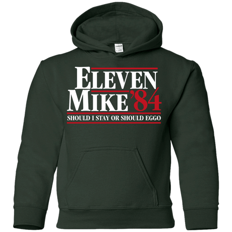Sweatshirts Forest Green / YS Eleven Mike 84 - Should I Stay or Should Eggo Youth Hoodie