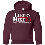 Sweatshirts Maroon / YS Eleven Mike 84 - Should I Stay or Should Eggo Youth Hoodie