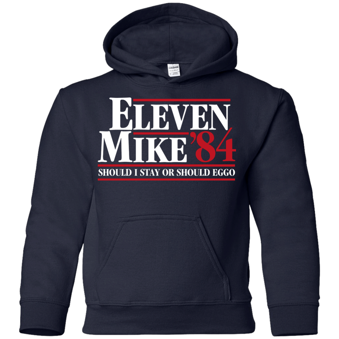 Sweatshirts Navy / YS Eleven Mike 84 - Should I Stay or Should Eggo Youth Hoodie