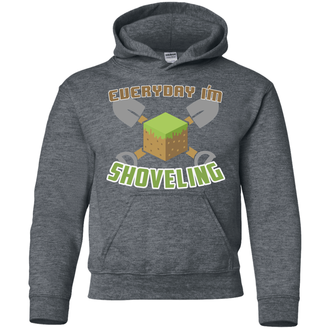 Sweatshirts Dark Heather / YS Everyday Shoveling Youth Hoodie