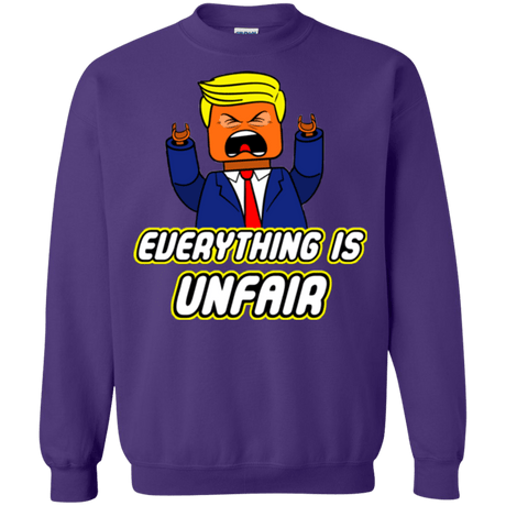 Sweatshirts Purple / Small Everything Is Unfair Crewneck Sweatshirt