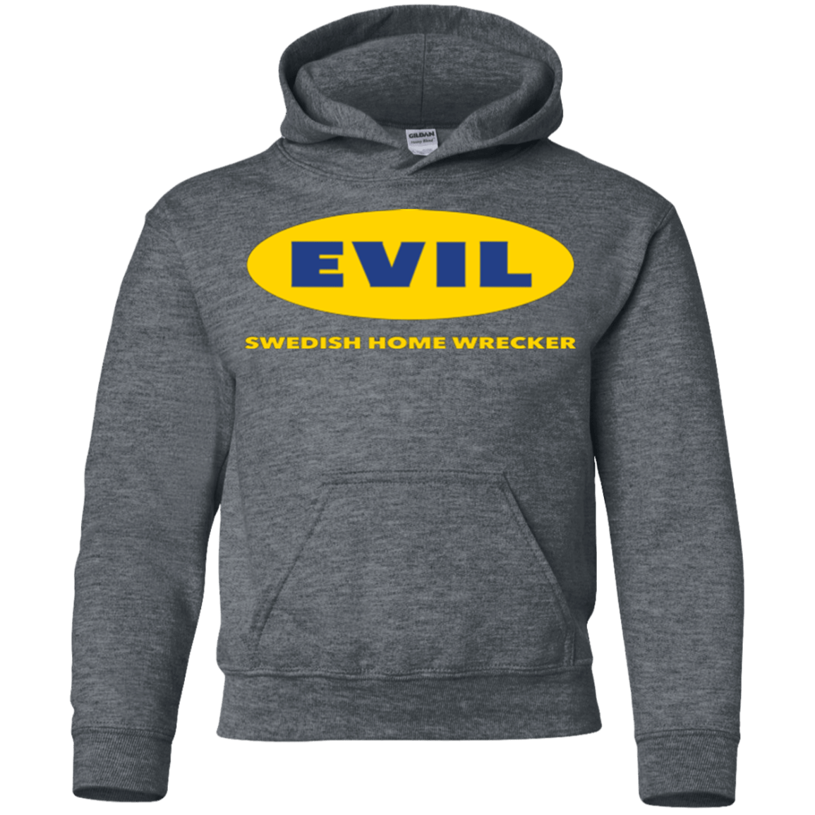 Sweatshirts Dark Heather / YS EVIL Home Wrecker Youth Hoodie
