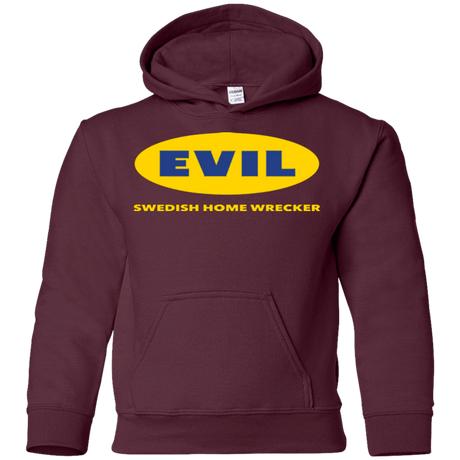 Sweatshirts Maroon / YS EVIL Home Wrecker Youth Hoodie