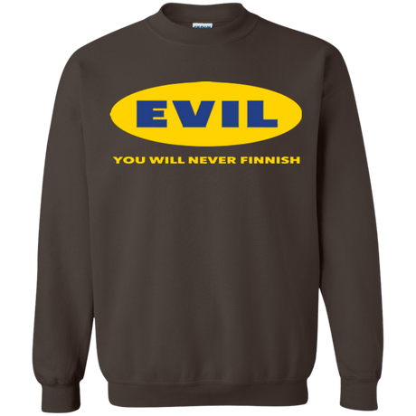 Sweatshirts Dark Chocolate / Small EVIL Never Finnish Crewneck Sweatshirt