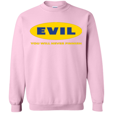 Sweatshirts Light Pink / Small EVIL Never Finnish Crewneck Sweatshirt