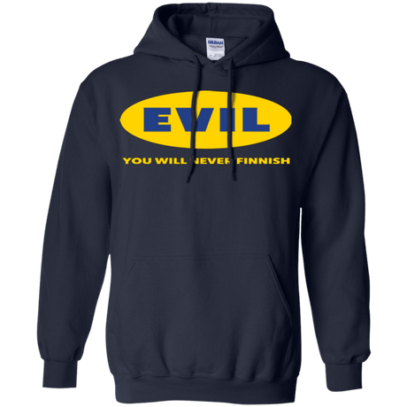 Sweatshirts Navy / Small EVIL Never Finnish Pullover Hoodie