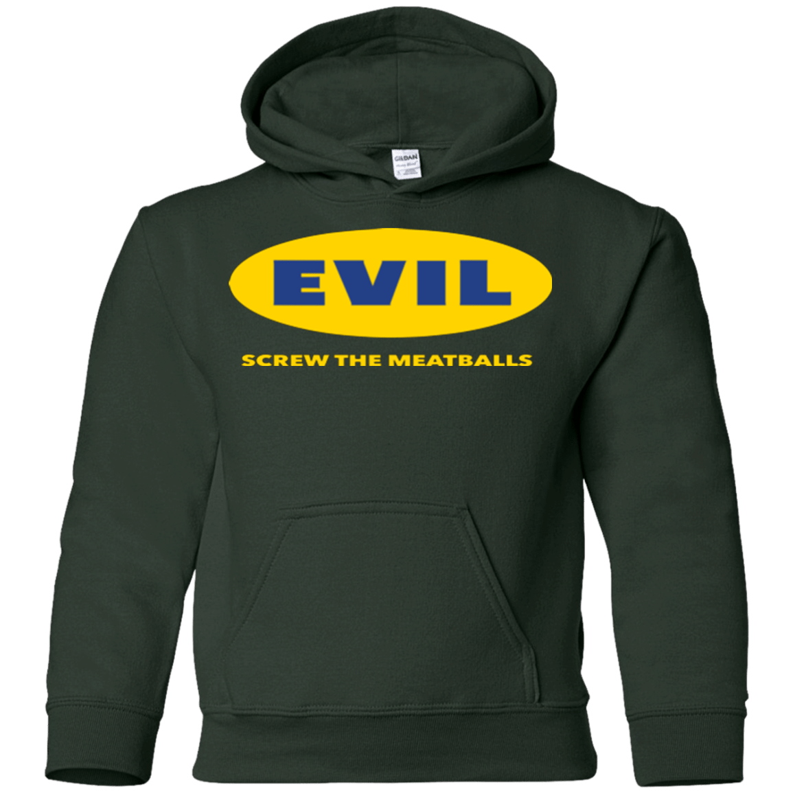 Sweatshirts Forest Green / YS EVIL Screw The Meatballs Youth Hoodie