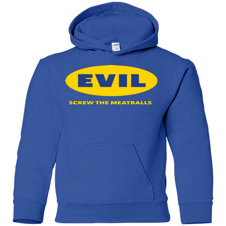Sweatshirts Royal / YS EVIL Screw The Meatballs Youth Hoodie