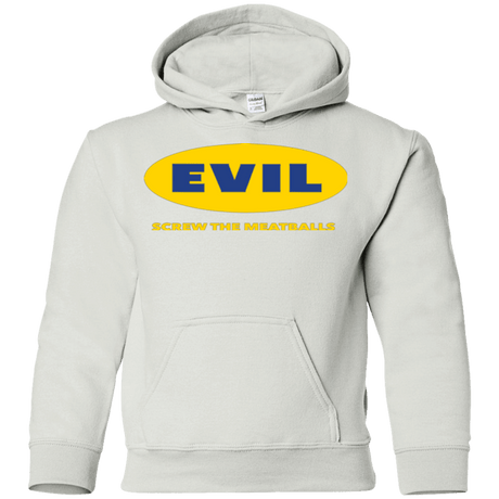 Sweatshirts White / YS EVIL Screw The Meatballs Youth Hoodie