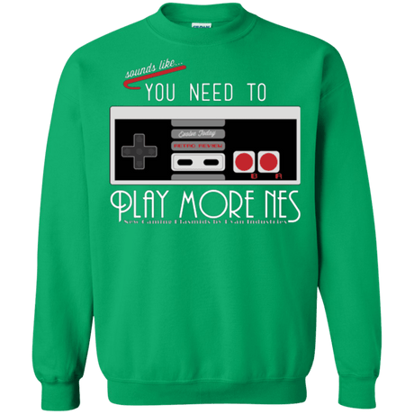 Sweatshirts Irish Green / Small Evolve Today! Play More NES Crewneck Sweatshirt