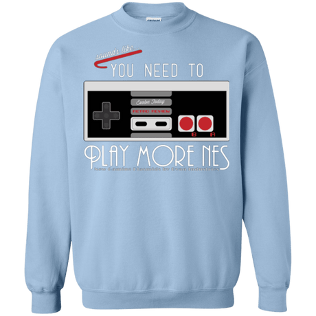 Sweatshirts Light Blue / Small Evolve Today! Play More NES Crewneck Sweatshirt