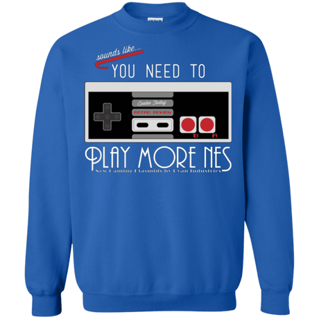 Sweatshirts Royal / Small Evolve Today! Play More NES Crewneck Sweatshirt