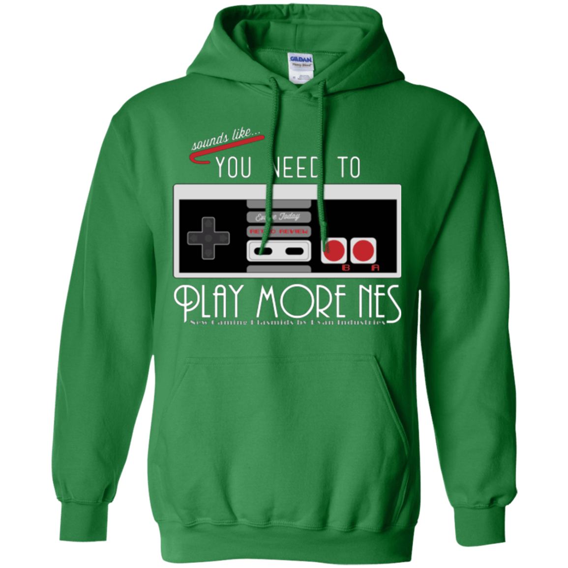 Sweatshirts Irish Green / Small Evolve Today! Play More NES Pullover Hoodie