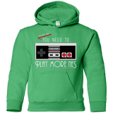 Sweatshirts Irish Green / YS Evolve Today! Play More NES Youth Hoodie