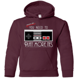 Sweatshirts Maroon / YS Evolve Today! Play More NES Youth Hoodie