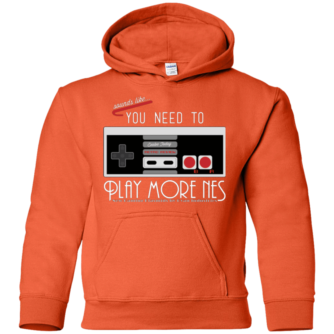 Sweatshirts Orange / YS Evolve Today! Play More NES Youth Hoodie